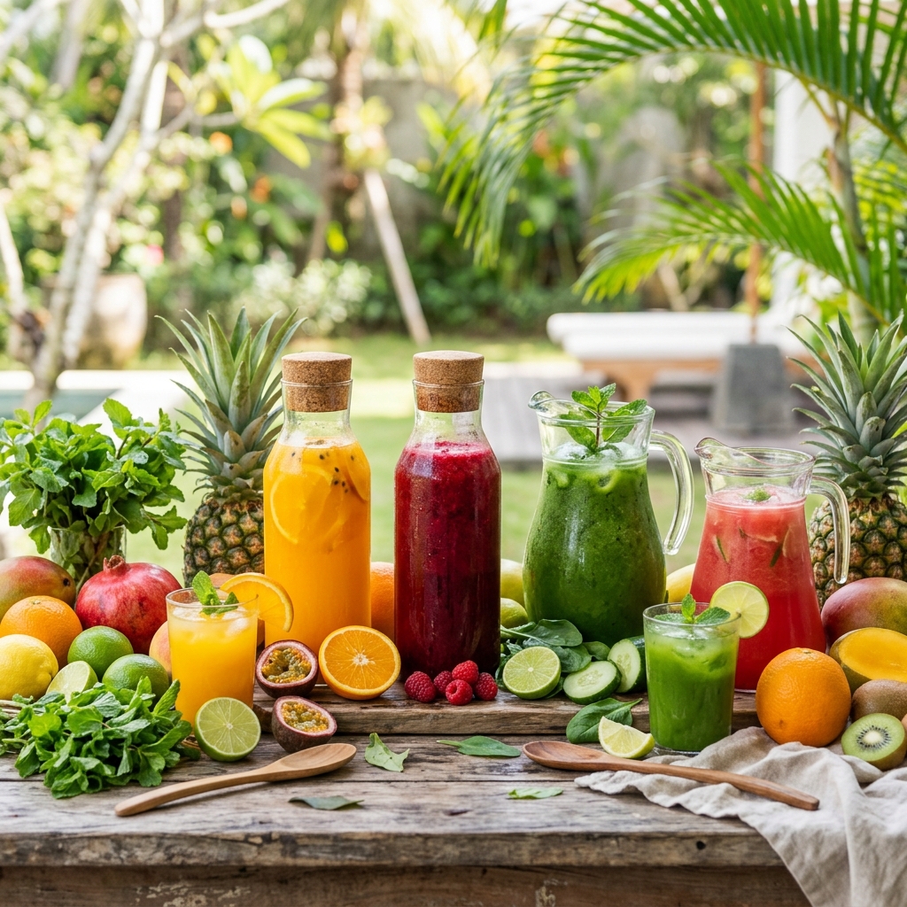 Jugos naturales variados sin conservantes